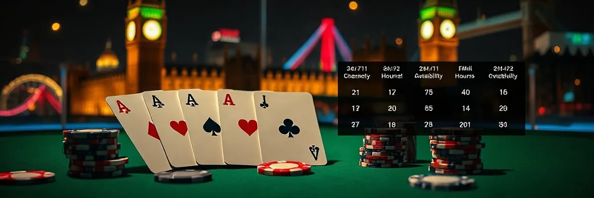 Channels, hours and realistic first-response times per operator — poker in the UK
